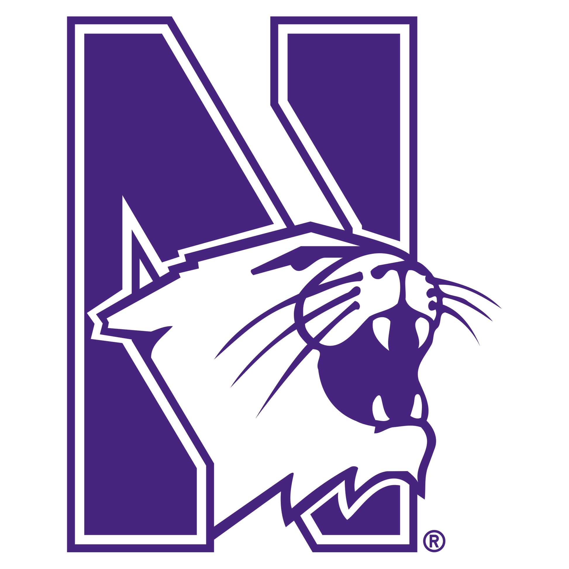 Northwestern Wildcats Color Block Big Logo Gaiter Scarf