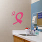 Large Breast Cancer Ribbon  + 1 Decal (11"W x 13.5"H)