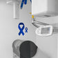 Large Prostate Cancer Ribbon  + 1 Decal (8"W x 16.5"H)