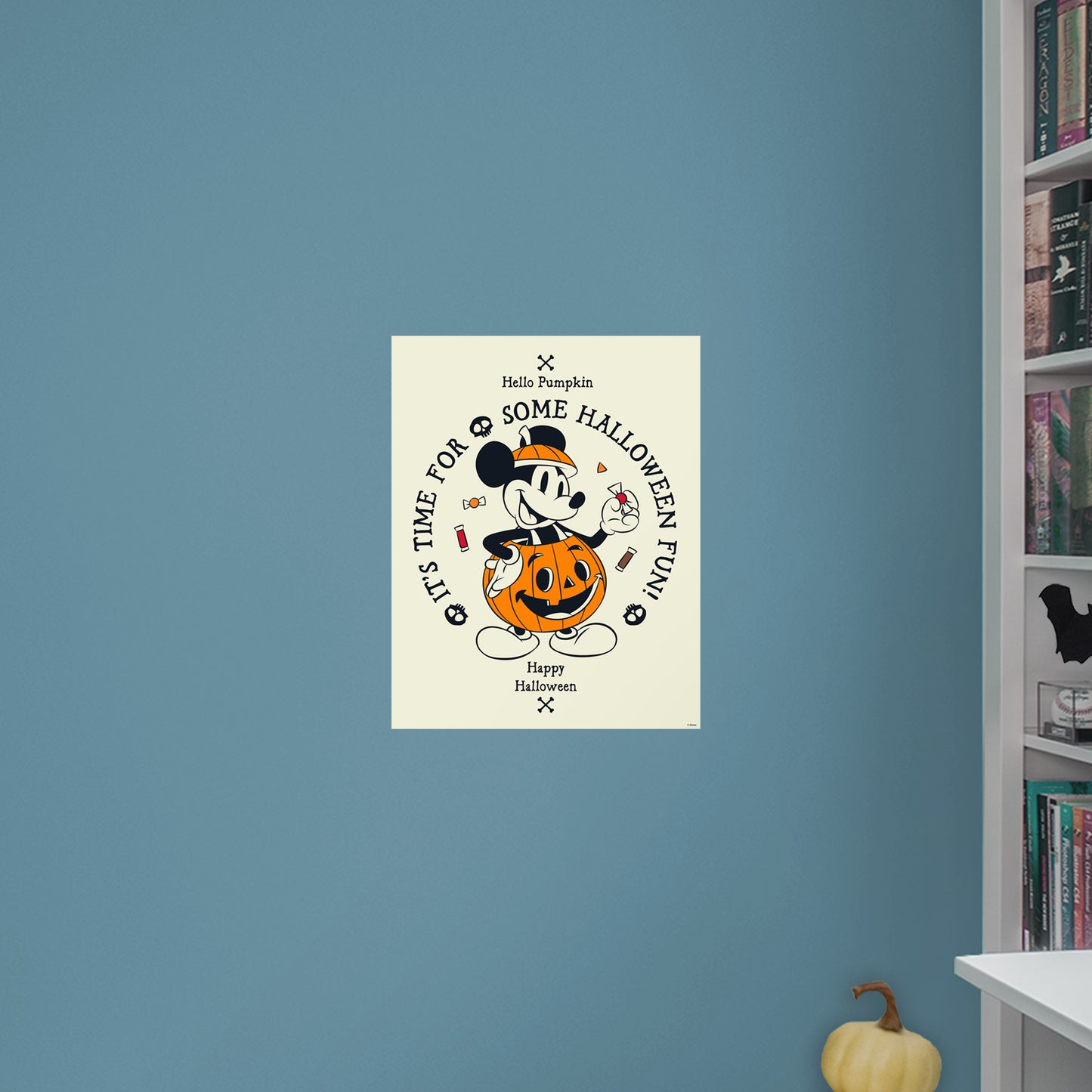 Mickey and Friends: Halloween Mickey Mouse Halloween Fun Poster        - Officially Licensed Disney Removable     Adhesive Decal