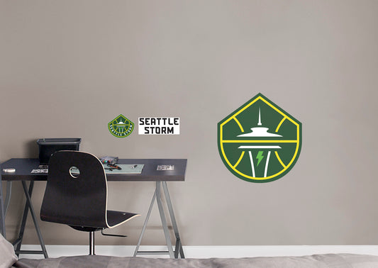 Seattle Storm: Seattle Storm  Logo        - Officially Licensed WNBA Removable Wall   Adhesive Decal