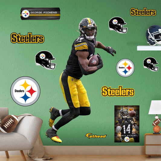 Pittsburgh Steelers: George Pickens 2022        - Officially Licensed NFL Removable     Adhesive Decal