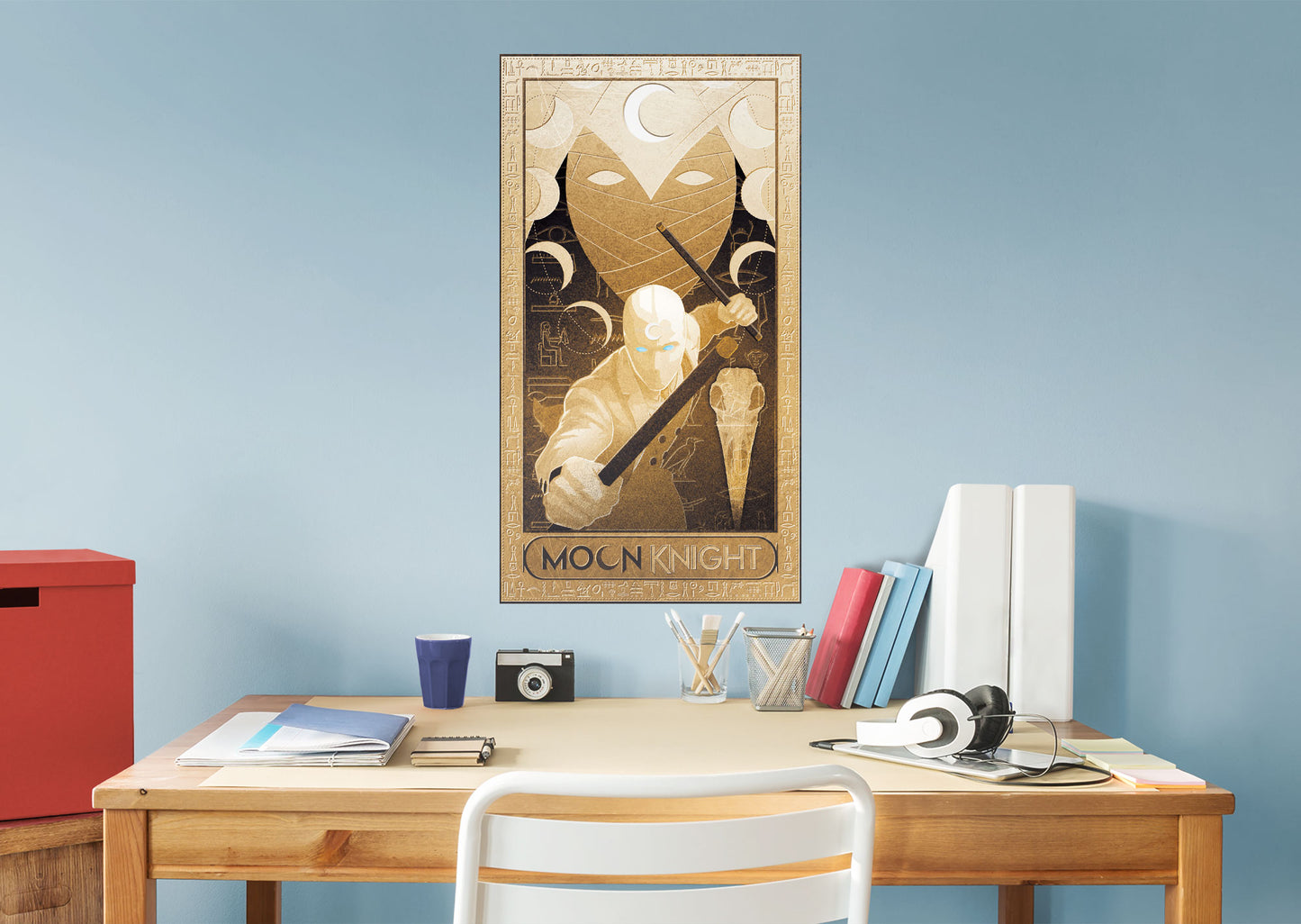 Moon Knight:  Gold Heiroglyphics Mural        - Officially Licensed Marvel Removable     Adhesive Decal