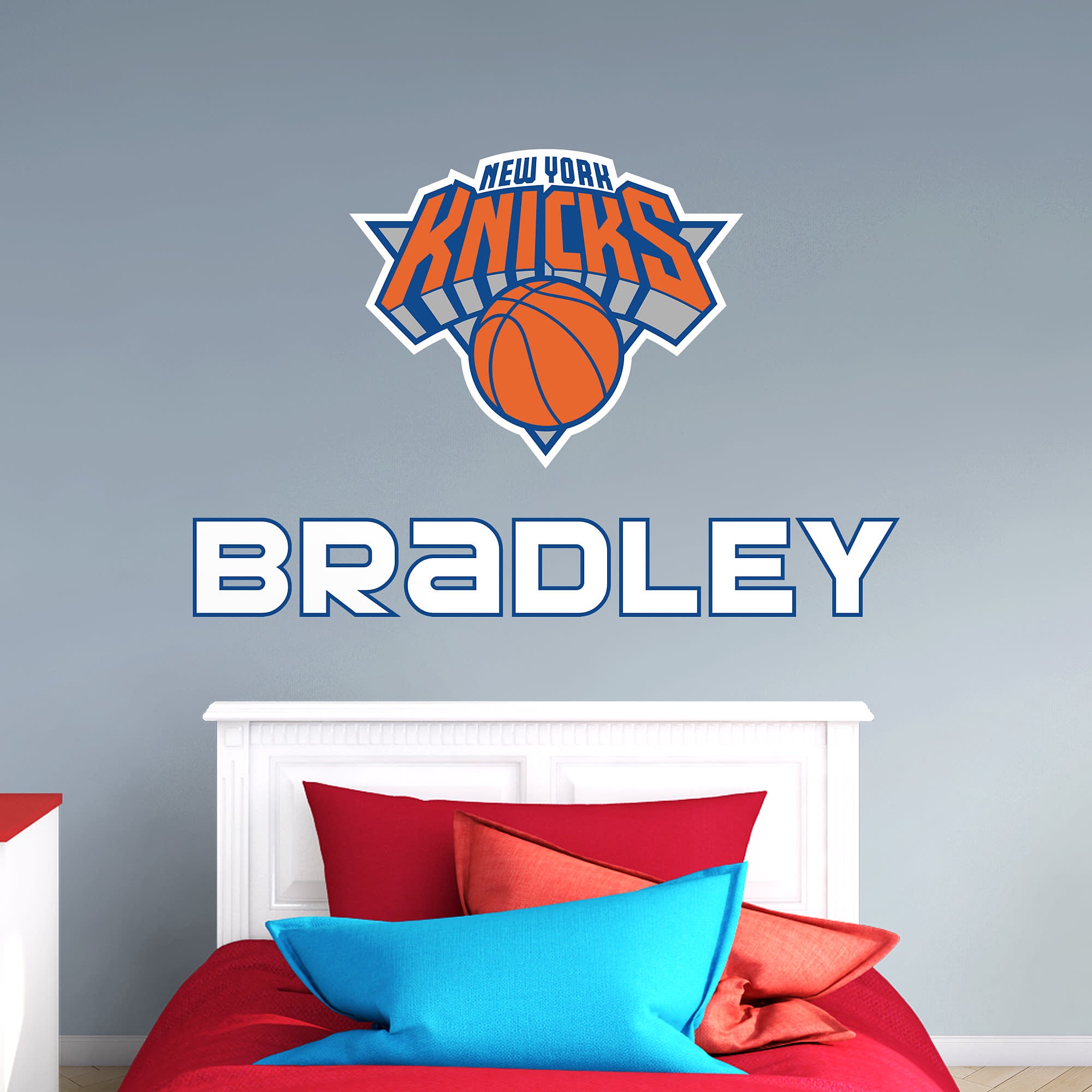 Custom Knicks Sign New York Knicks - Stacked Logo - With Personalized Name - Official NBA ...