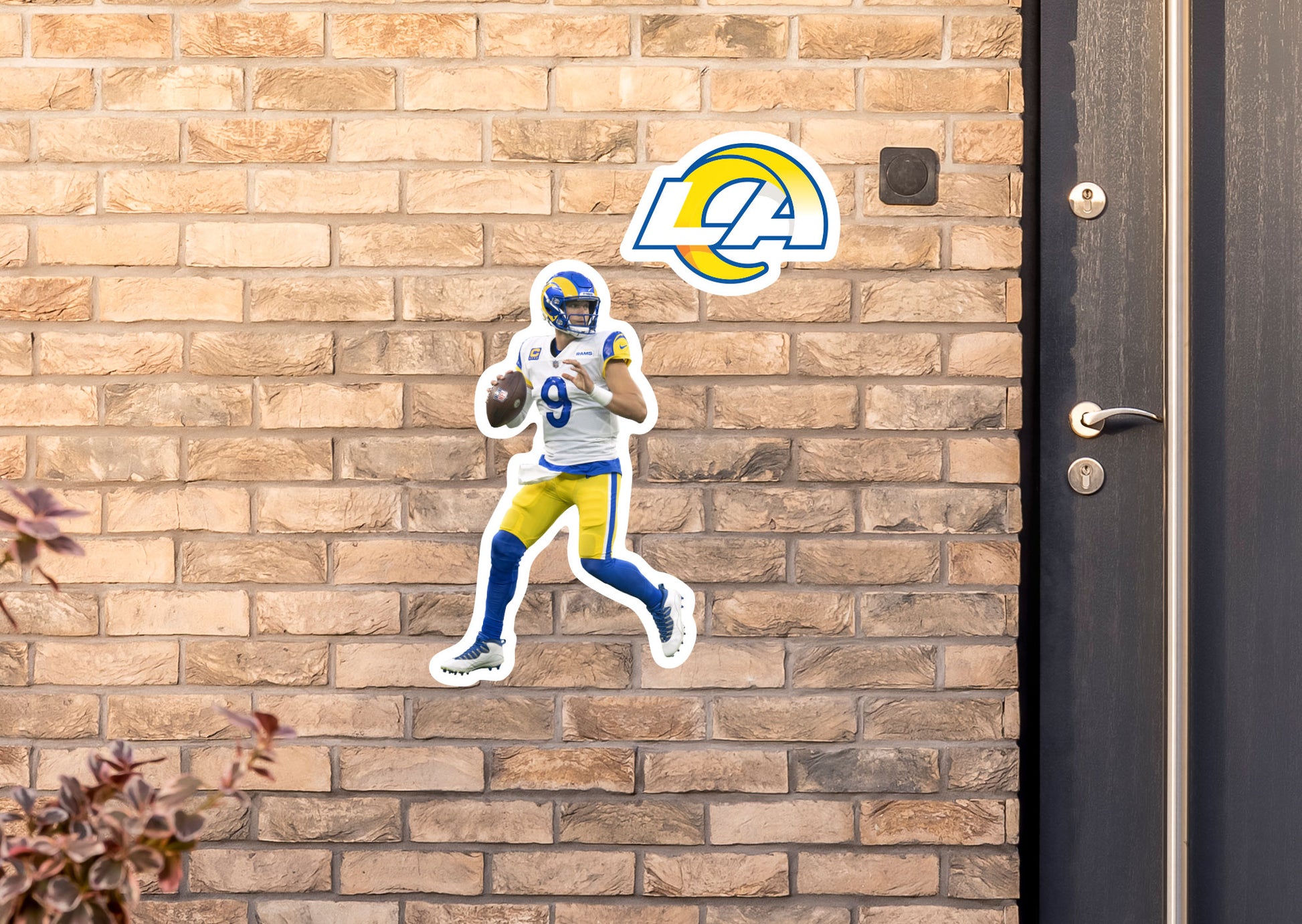 Los Angeles Rams: Matthew Stafford 2021 - NFL Removable Adhesive Wall Decal Giant Athlete +2 Wall Decals 33W x 51H