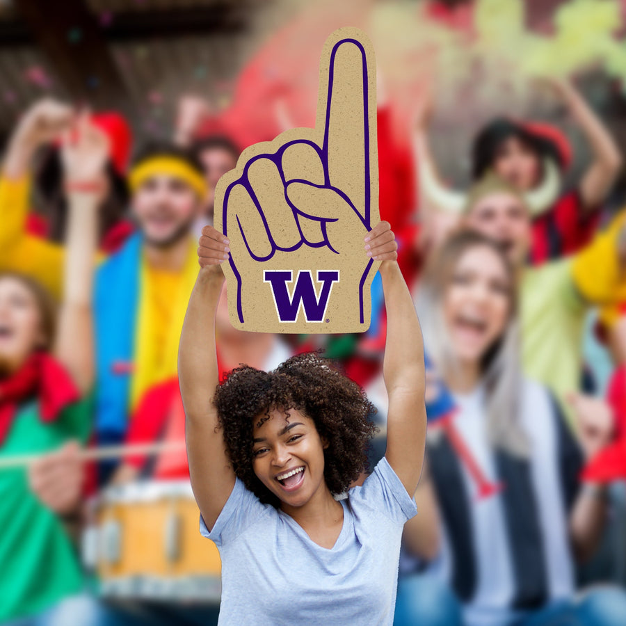 Foam Finger - Big Head - Official NCAA - Washington Huskies - Foam Core Cutout
