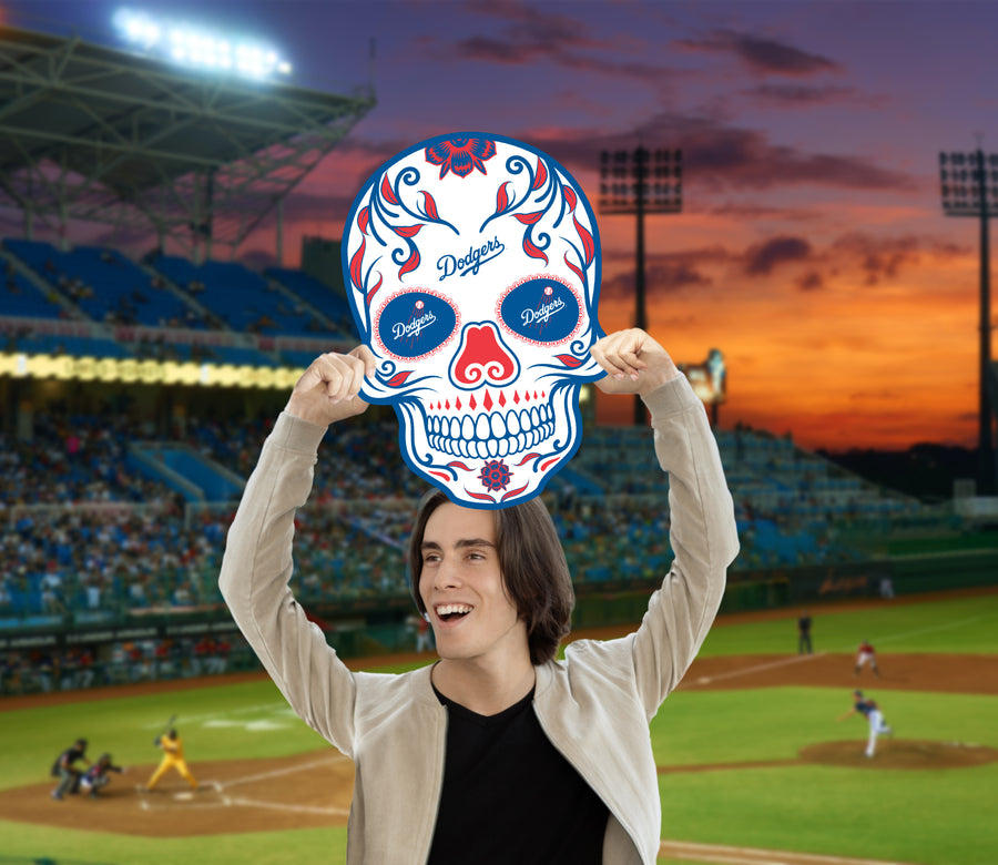 Skull Logo - Big Head - Official MLB - Los Angeles Dodgers - Foam Core Cutout
