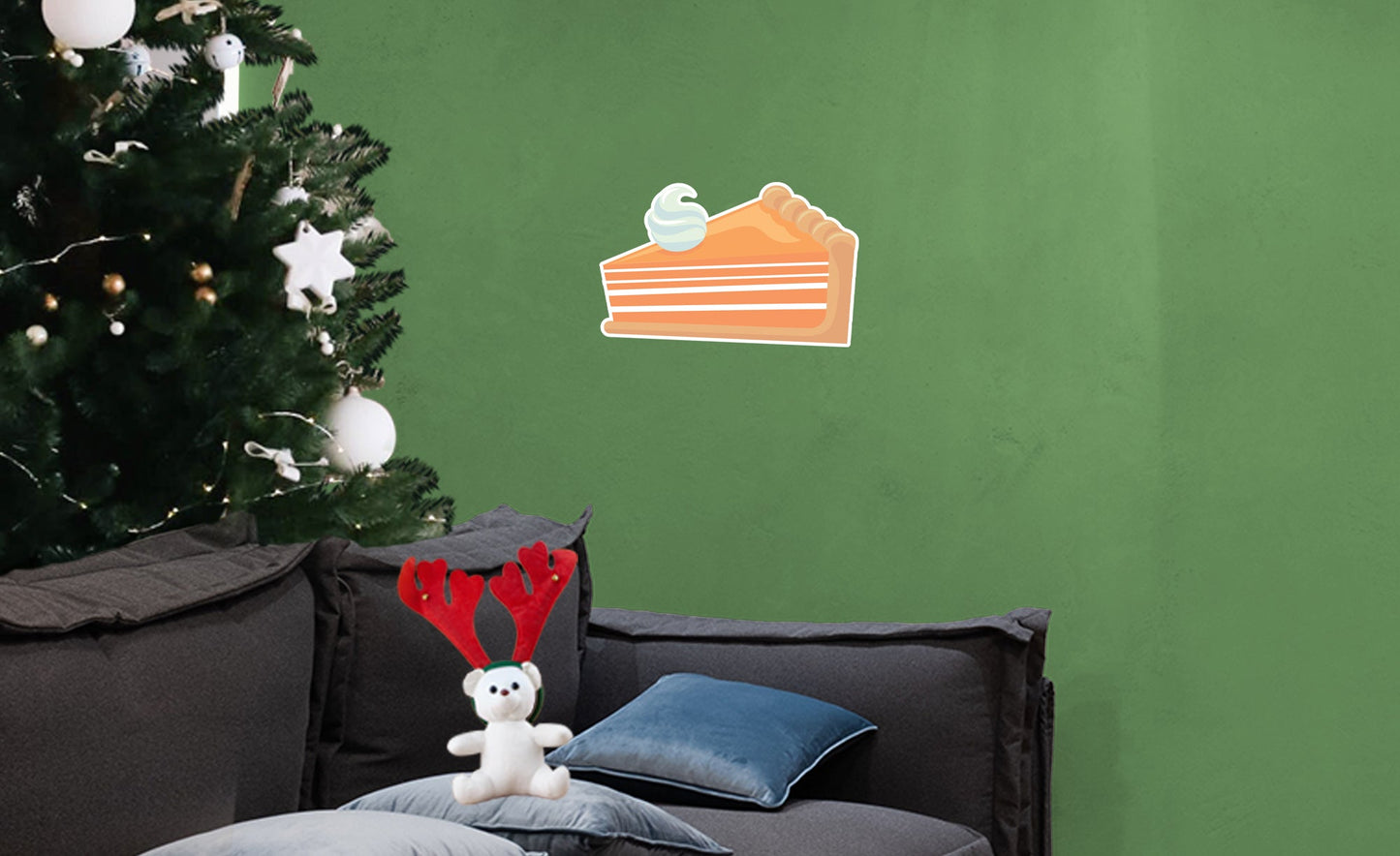 Christmas: Pie Icon - Removable Adhesive Decal