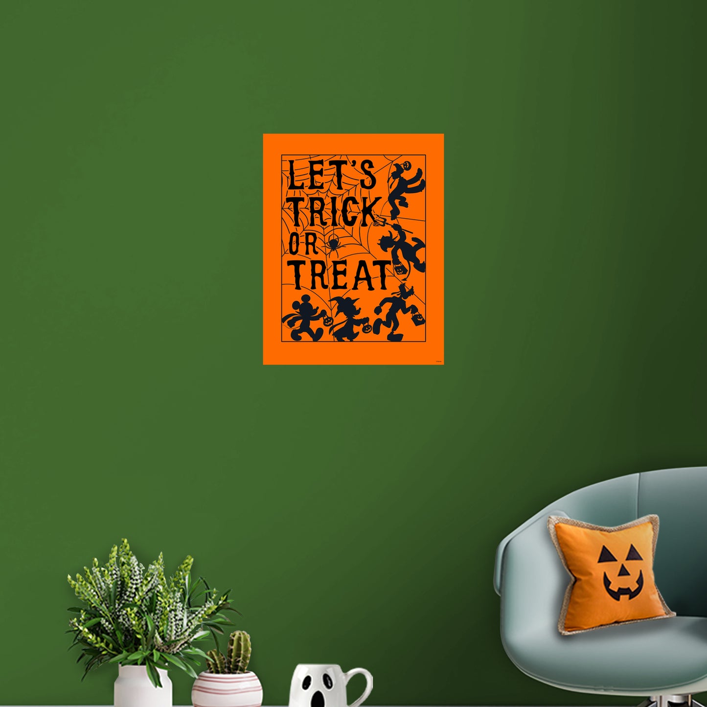 Mickey and Friends: Halloween Trick or Treat Poster        - Officially Licensed Disney Removable     Adhesive Decal