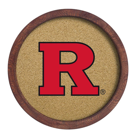 Rutgers Scarlet Knights: "Faux" Barrel Framed Cork Board - The Fan-Brand