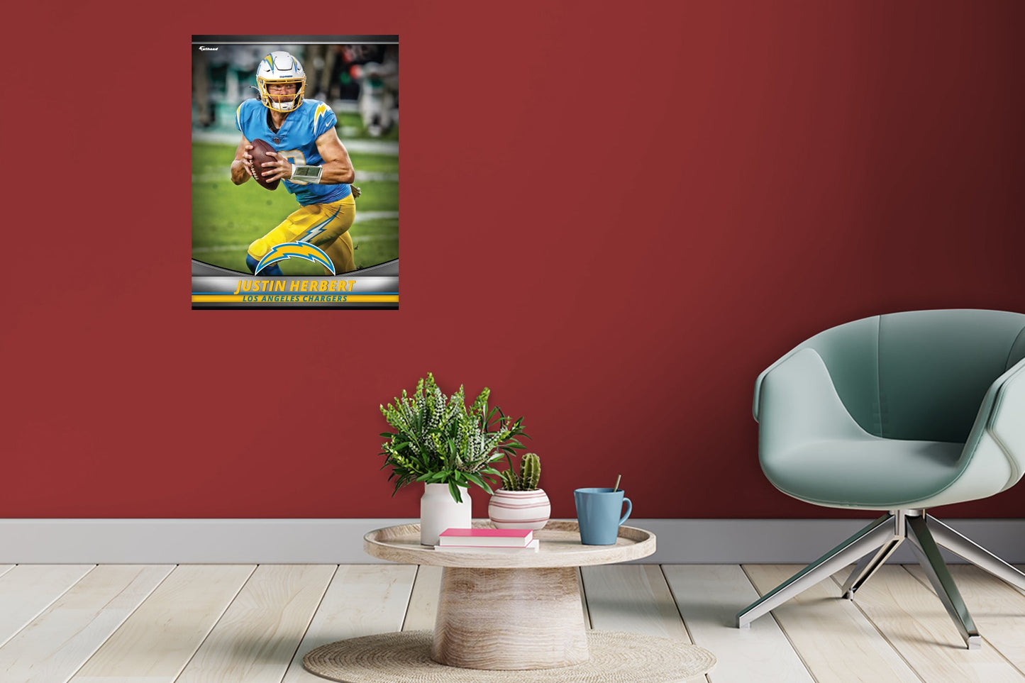 Los Angeles Chargers: Justin Herbert  GameStar        - Officially Licensed NFL Removable     Adhesive Decal