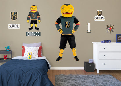 Vegas Golden Knights: Chance 2021 Mascot        - Officially Licensed NHL Removable Wall   Adhesive Decal