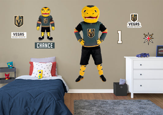 Vegas Golden Knights: Chance  Mascot        - Officially Licensed NHL Removable Wall   Adhesive Decal