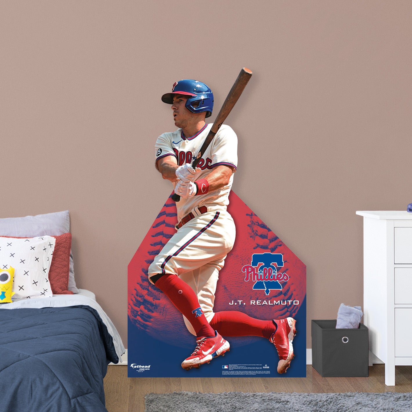 Philadelphia Phillies: J.T. Realmuto 2022  Life-Size   Foam Core Cutout  - Officially Licensed MLB    Stand Out