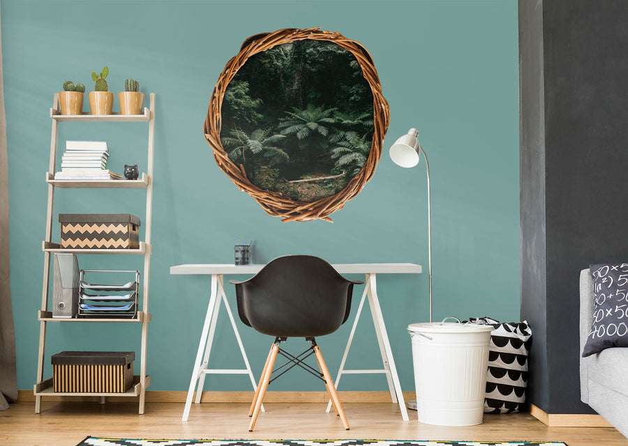 Home Decor:  Jungle Ferns Kingdom        -   Removable Wall   Adhesive Decal