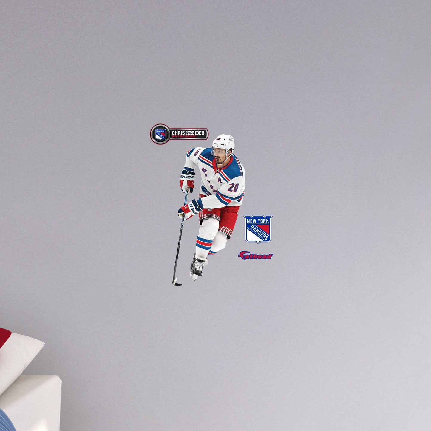 New York Rangers: Chris Kreider         - Officially Licensed NHL Removable     Adhesive Decal