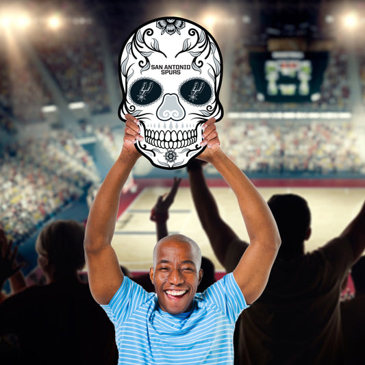 San Antonio Spurs:  2022 Skull   Foam Core Cutout  - Officially Licensed NBA    Big Head