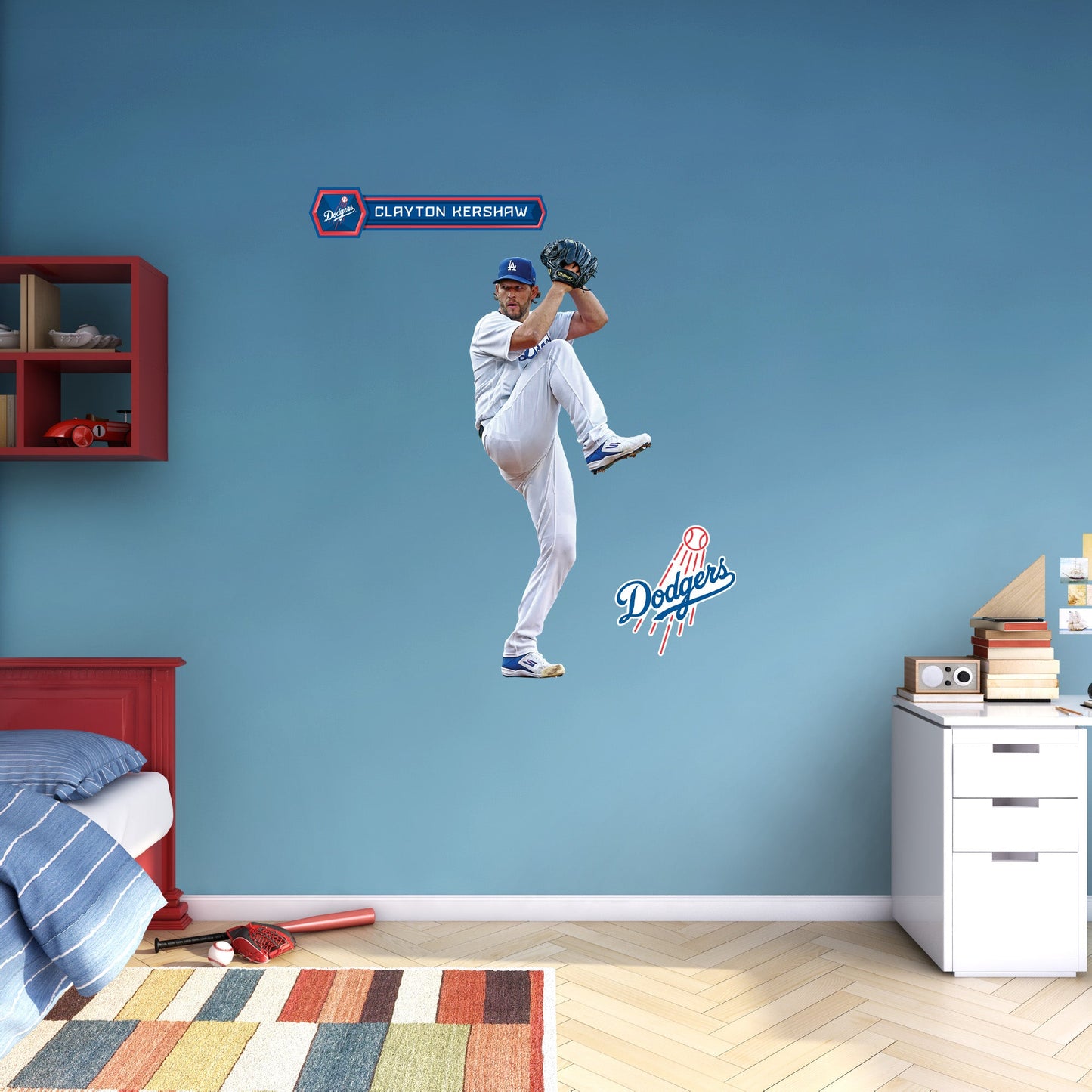 Los Angeles Dodgers: Clayton Kershaw         - Officially Licensed MLB Removable     Adhesive Decal