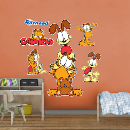 Garfield: Garfield, Odie & Pooky RealBigs        - Officially Licensed Nickelodeon Removable     Adhesive Decal