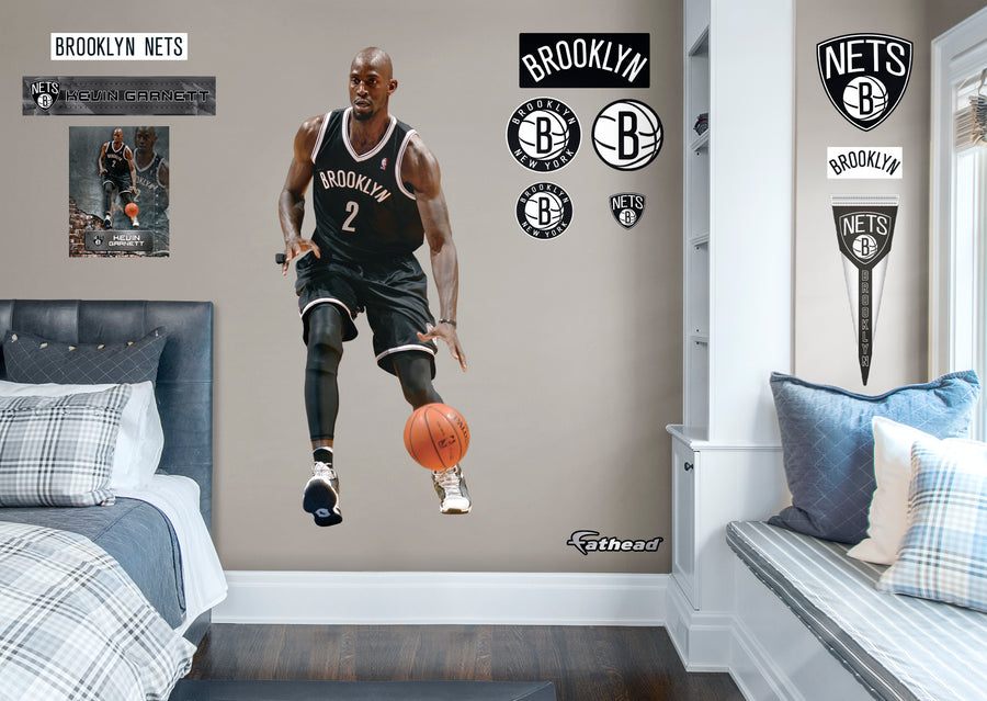 Kevin Garnett - RealBig Legend Collection - Official NBA - Brooklyn Nets - Reusable Vinyl Wall Decals
