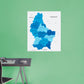 Maps of Europe: Luxembourg Mural        -   Removable Wall   Adhesive Decal