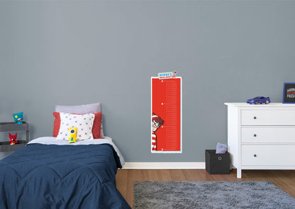 Where's Waldo: Red Growth Chart - Officially Licensed NBC Universal Removable Adhesive Decal