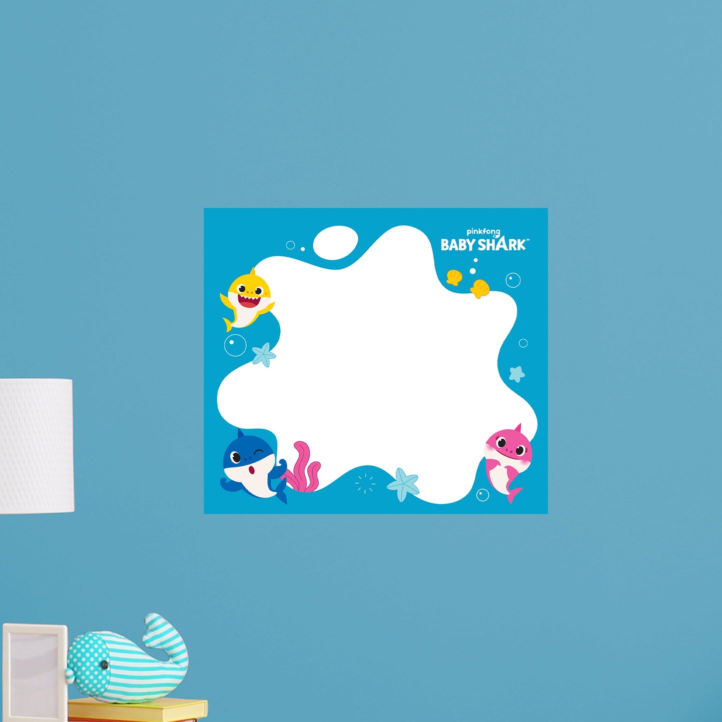 Baby Shark: Family First Dry Erase - Officially Licensed Nickelodeon Removable Adhesive Decal