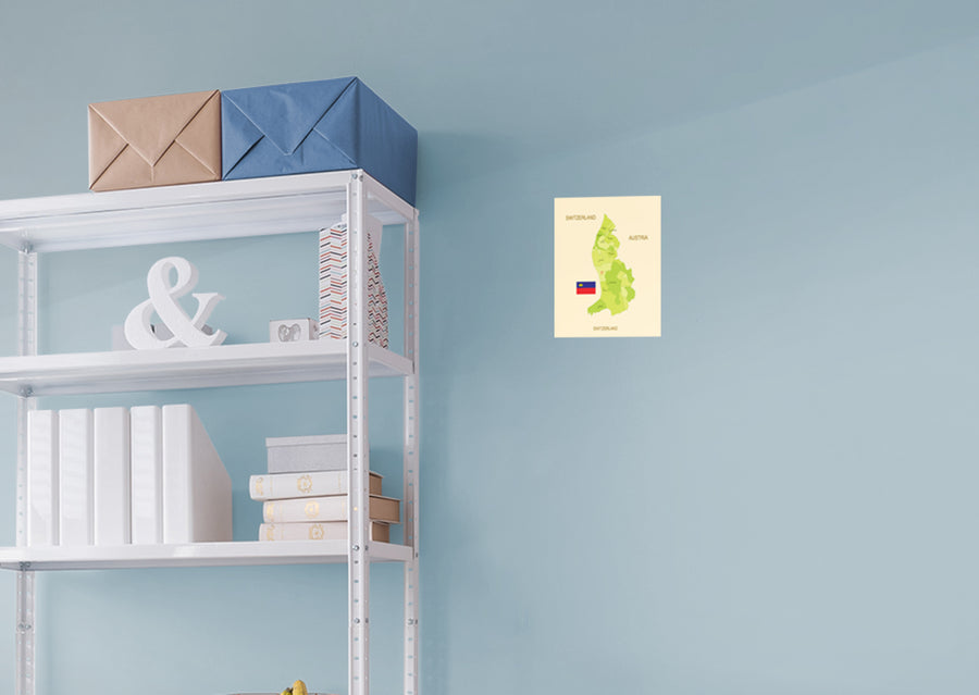 Maps of Europe: Liechtenstein Mural        -   Removable Wall   Adhesive Decal