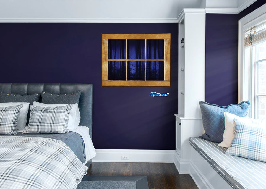 Halloween:  Blue Forest Icon Instant Windows        -   Removable     Adhesive Decal