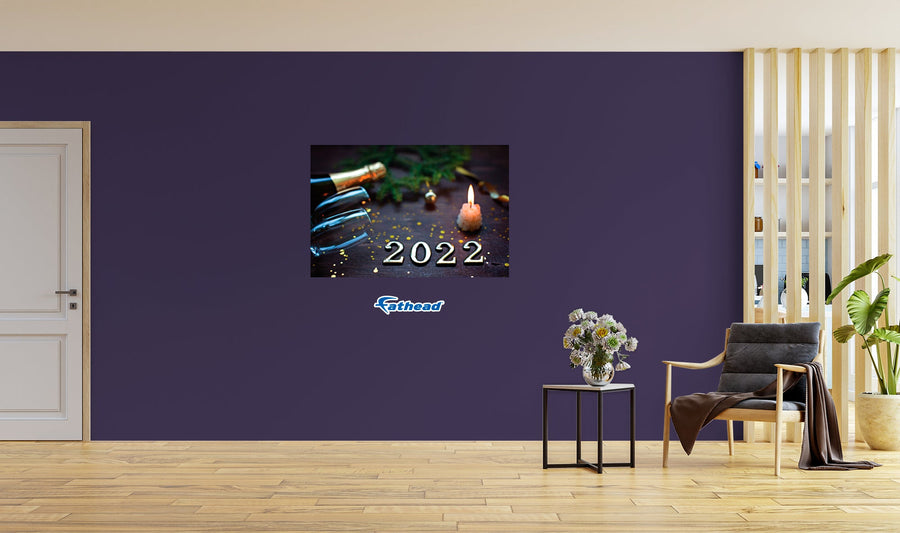 New Year: Waiting for 2022 Poster - Removable Adhesive Decal