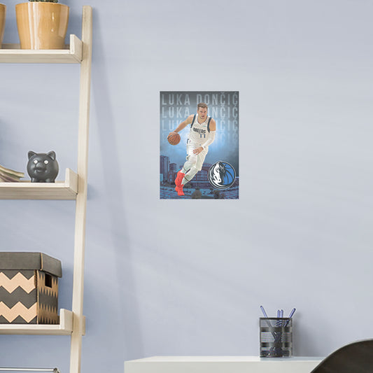Dallas Mavericks: Luka Dončić Artistic Poster        - Officially Licensed NBA Removable     Adhesive Decal