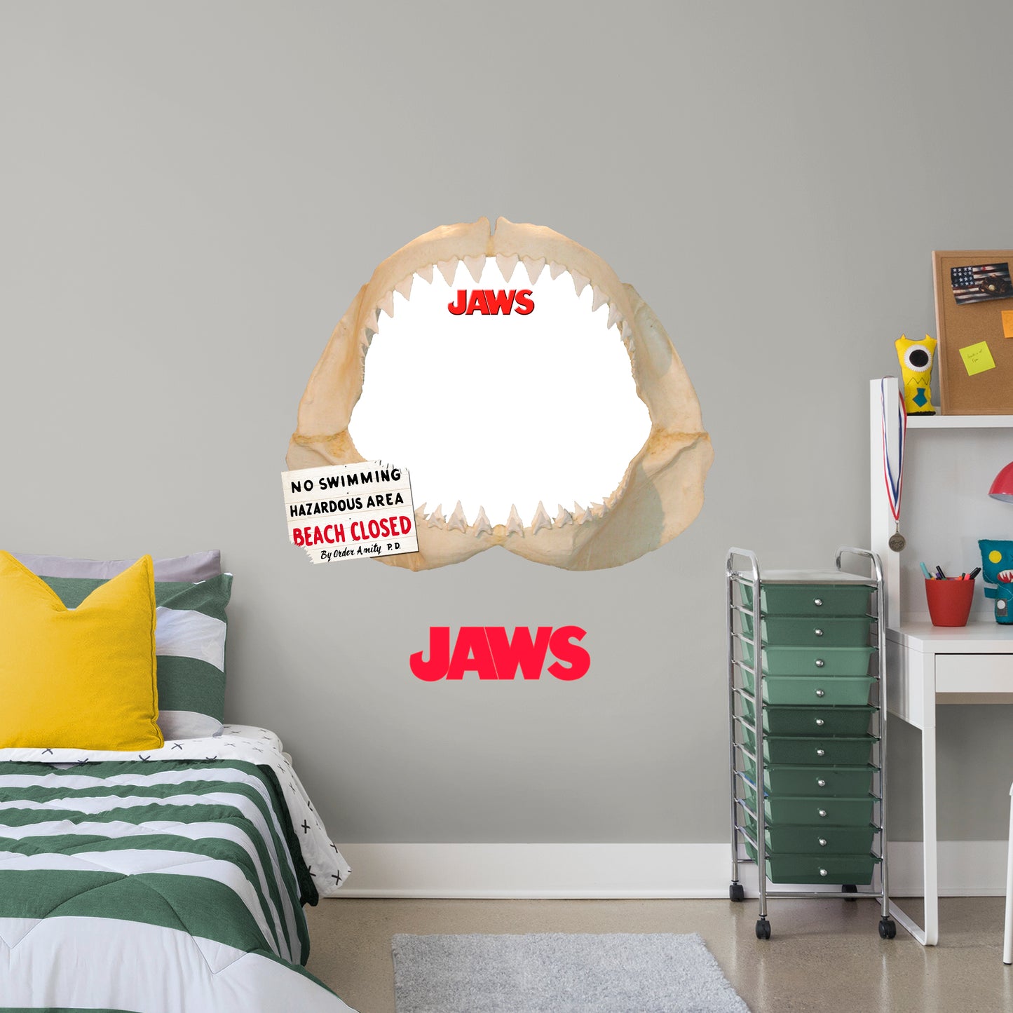JAWS:  Dry Erase Whiteboard        - Officially Licensed NBC Universal Removable Wall   Adhesive Decal