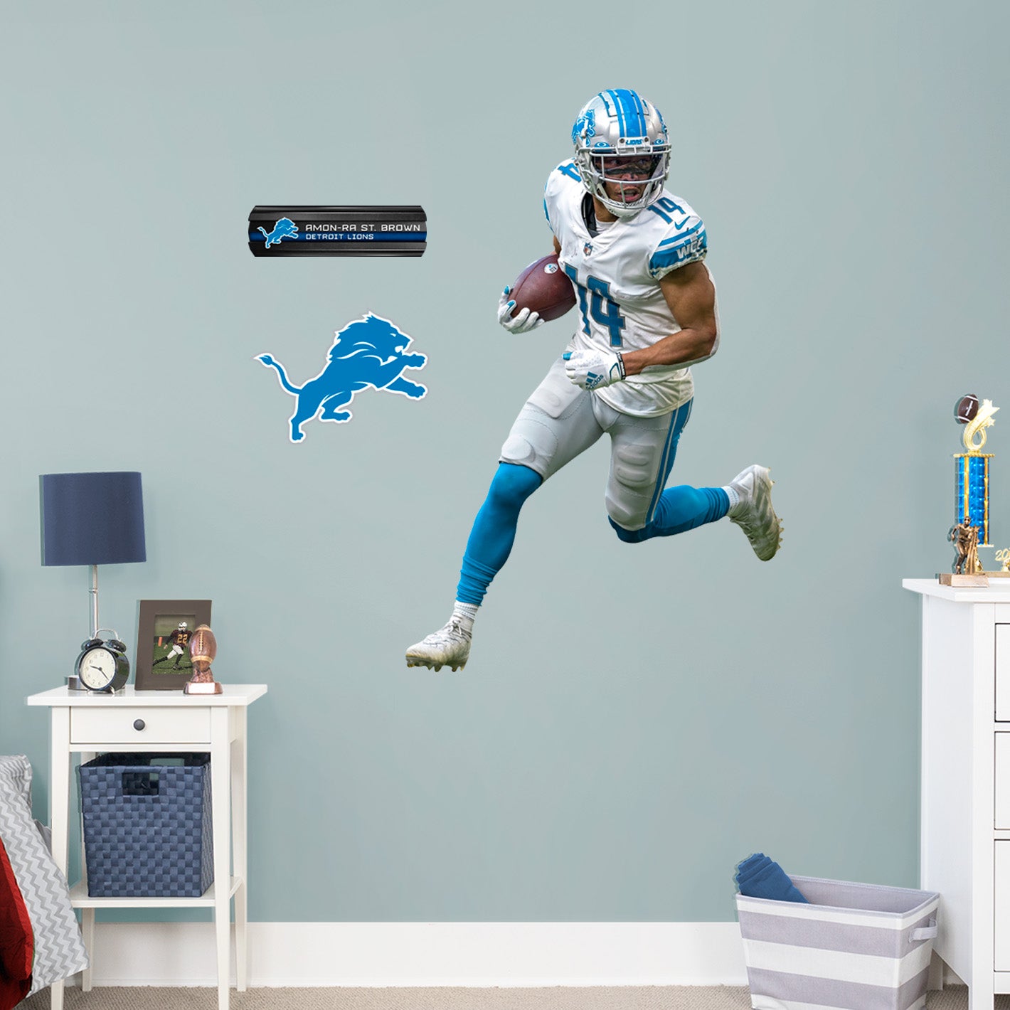 Detroit Lions: Amon-Ra St. Brown - Officially Licensed NFL Removable Adhesive Decal