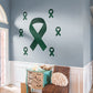 Giant Liver  Cancer Ribbon  + 6 Decals (24"W x 51"H)
