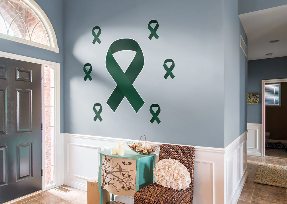 Giant Liver  Cancer Ribbon  + 6 Decals (24"W x 51"H)