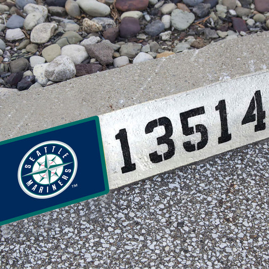 Seattle Mariners:  Address Block Logo        - Officially Licensed MLB    Outdoor Graphic