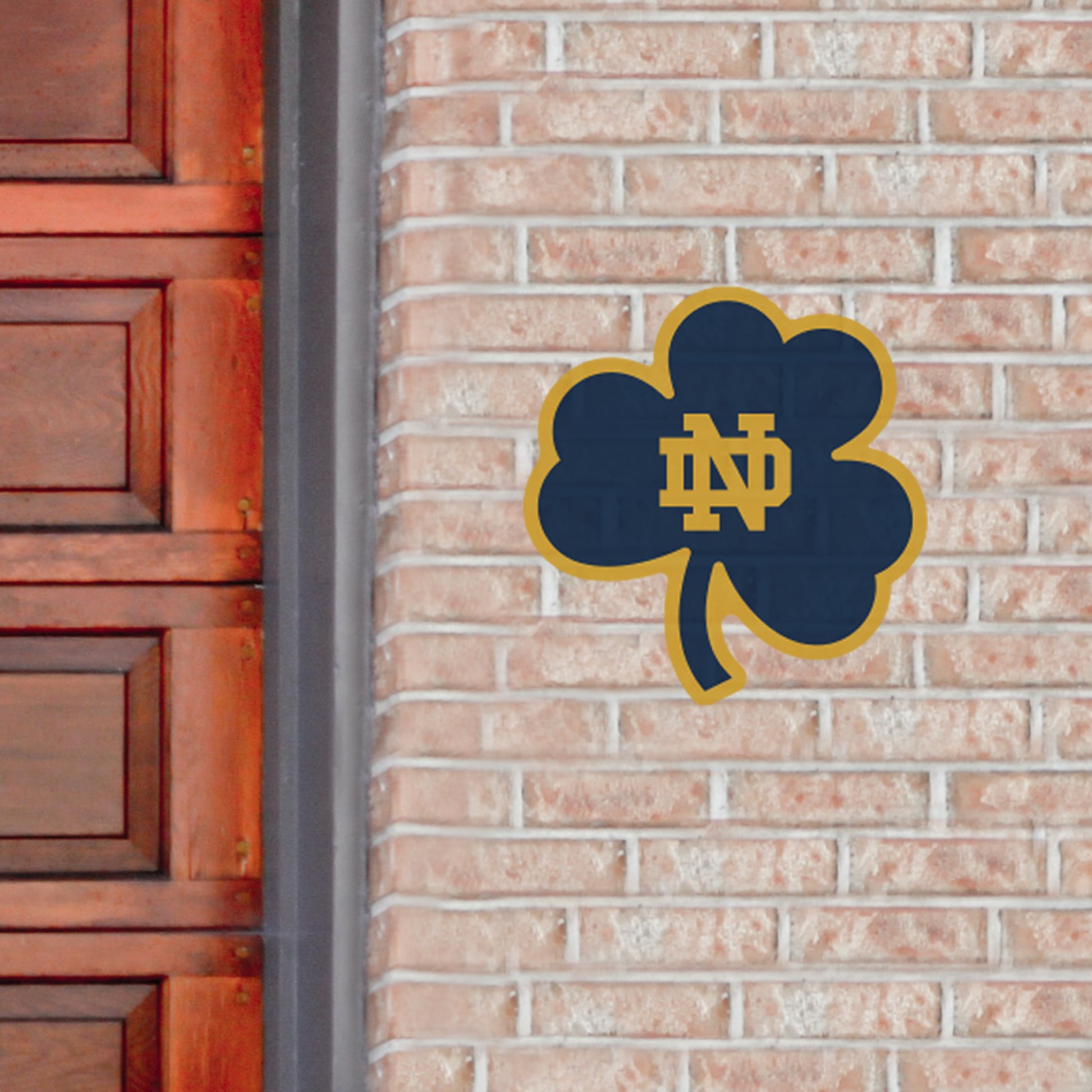 Notre Dame Fighting Irish: Leprechaun - Weathered Faux Barrel Top Sign