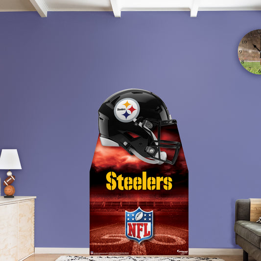 Pittsburgh Steelers:  2022 Helmet  Life-Size   Foam Core Cutout  - Officially Licensed NFL    Stand Out