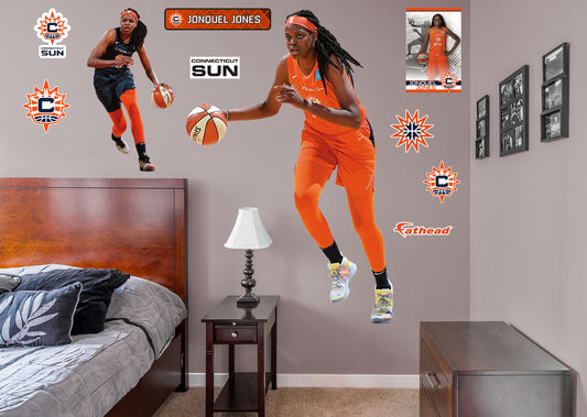Connecticut Sun: Jonquel Jones 2021        - Officially Licensed WNBA Removable Wall   Adhesive Decal