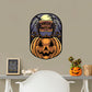 Halloween:  Angry Pumpkin Icon        -   Removable     Adhesive Decal