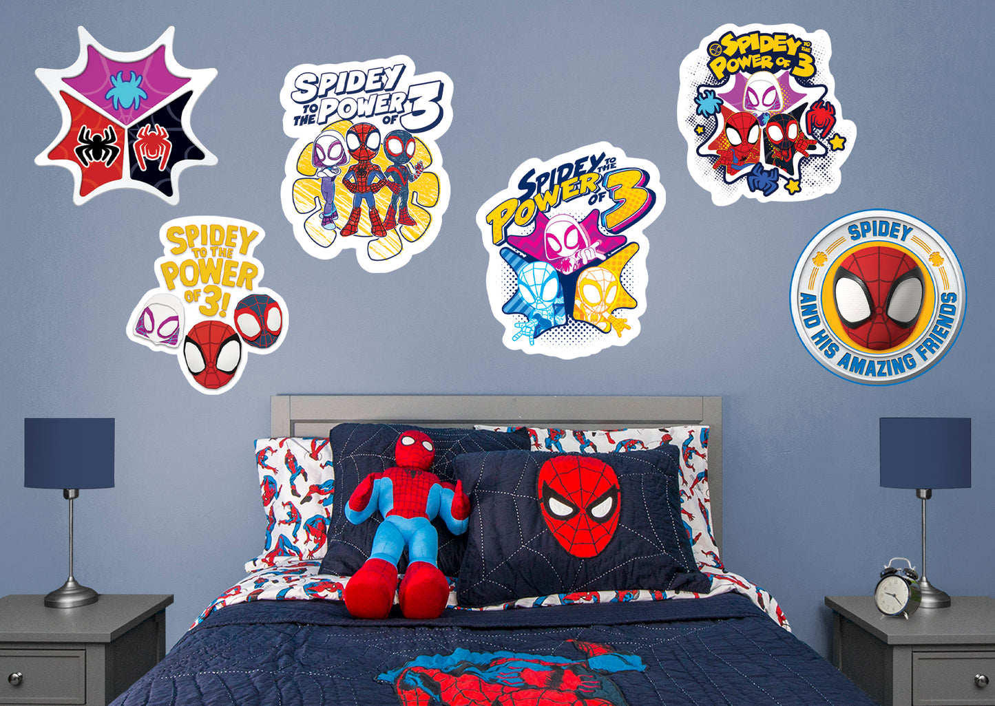 Spidey and his Amazing Friends:  Power of 3 Collection        - Officially Licensed Marvel Removable Wall   Adhesive Decal