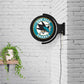 San Jose Sharks: Original Round Rotating Lighted Wall Sign - The Fan-Brand