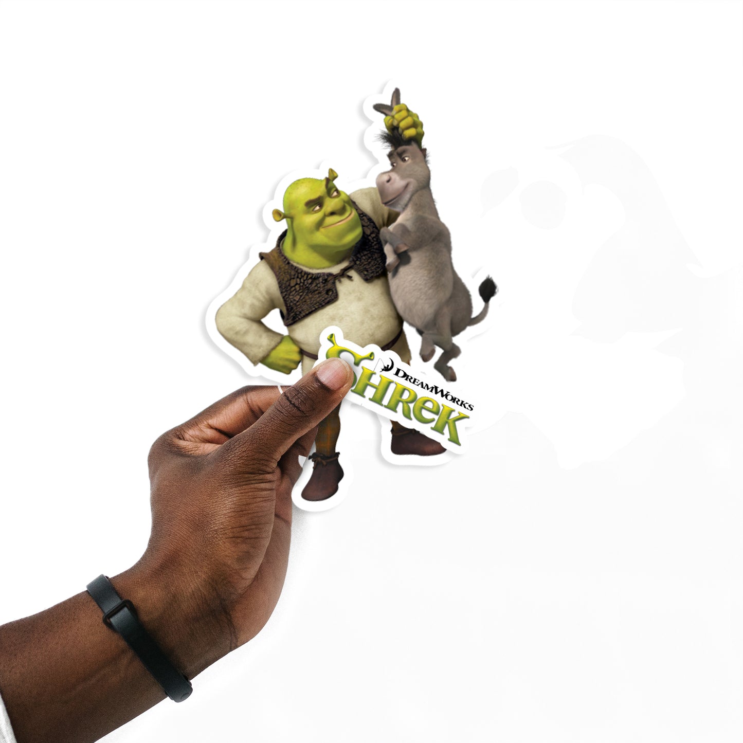 Sheet of 5 -Shrek:  Shrek & Donkey Minis        - Officially Licensed NBC Universal Removable    Adhesive Decal