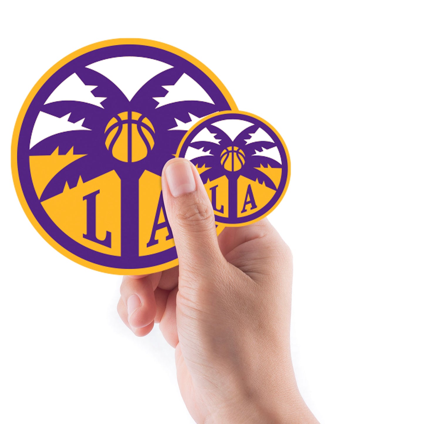 Sheet of 5 -Los Angeles Sparks:   Logo Minis        - Officially Licensed WNBA Removable    Adhesive Decal
