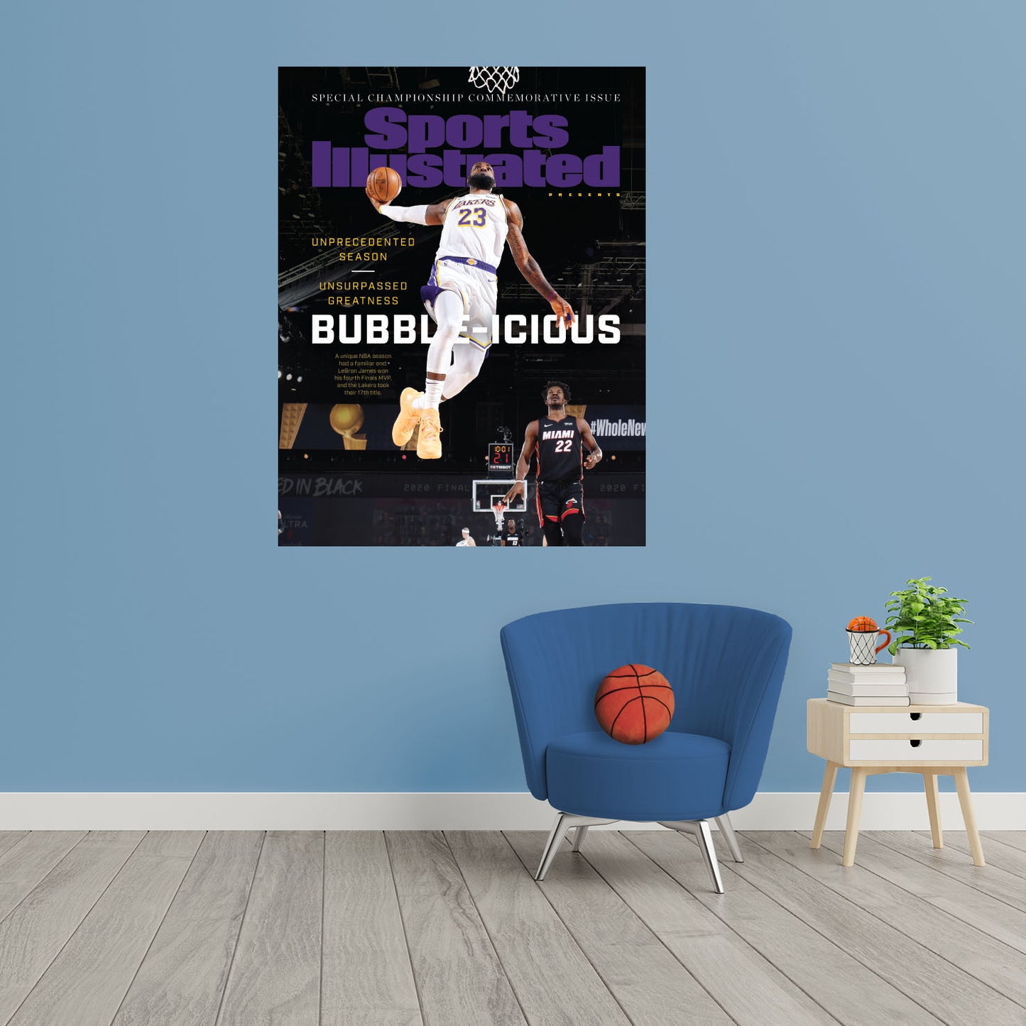 Los Angeles Lakers: LeBron James 2020 NBA Championship Commemorative Issue Sports Illustrated Cover Sports Illustrated Cover        - Officially Licensed NBA Removable     Adhesive Decal
