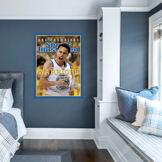Golden State Warriors: Stephen Curry 2015 NBA Championship Commemorative Issue Sports Illustrated Cover Sports Illustrated Cover        - Officially Licensed NBA Removable     Adhesive Decal