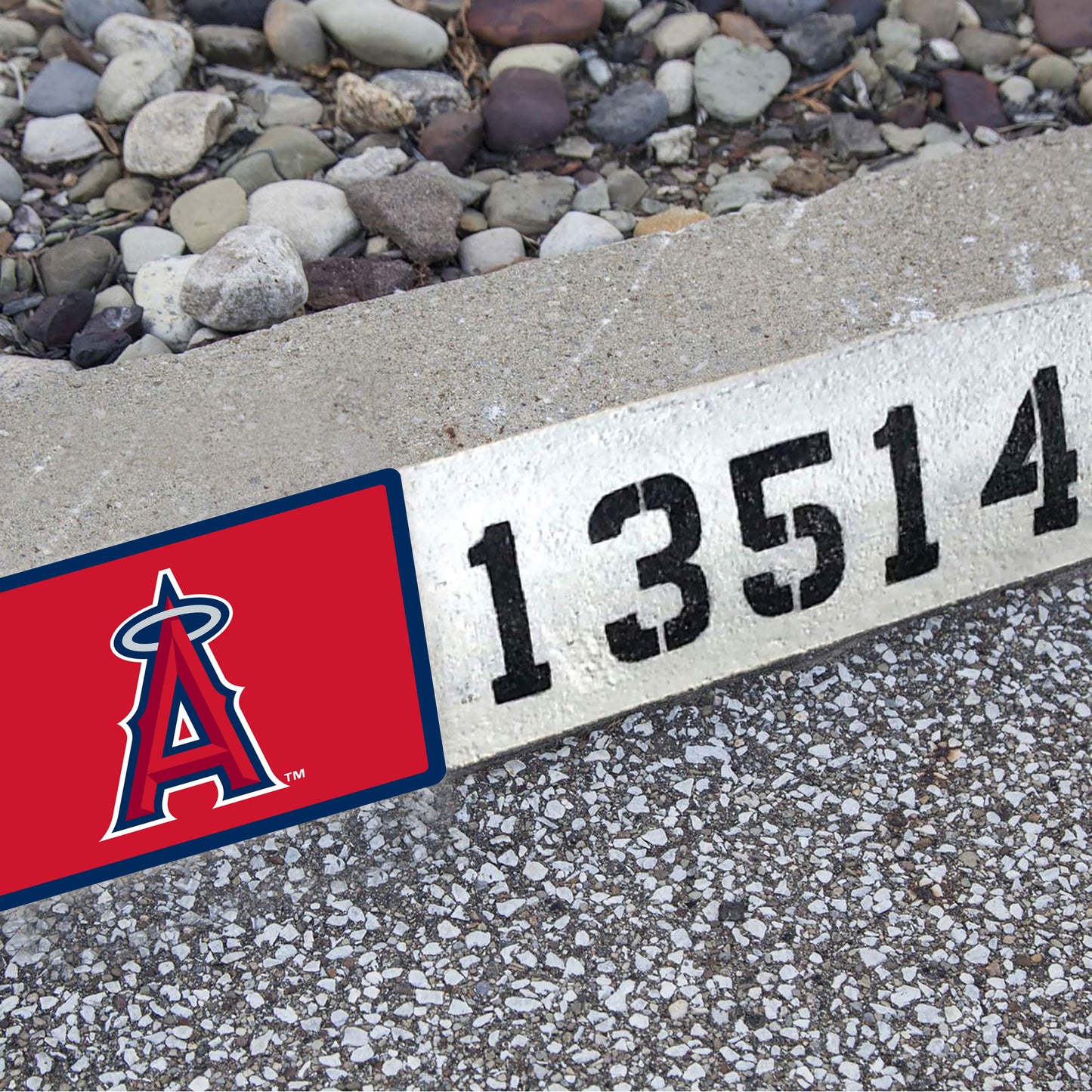 Los Angeles Angels: Address Block Logo - Officially Licensed MLB Outdoor Graphic