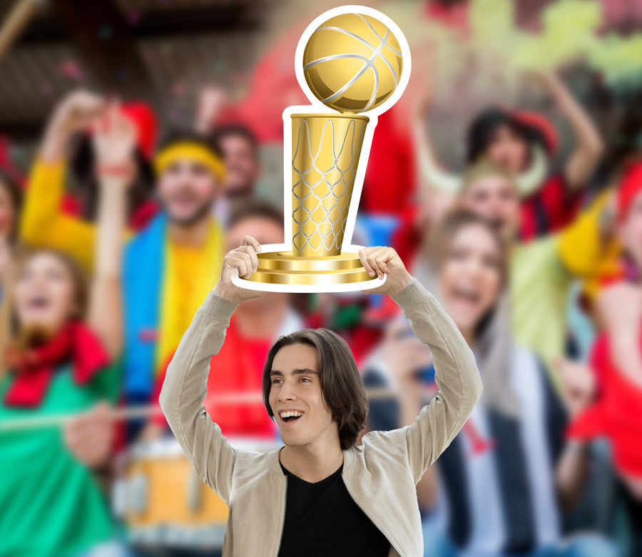 Larry O'Brien Championship Trophy - Big Head - Official NBA - Foam Core Cutout