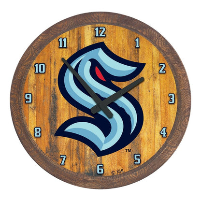 Seattle Kraken: "Faux" Barrel Top Wall Clock - The Fan-Brand