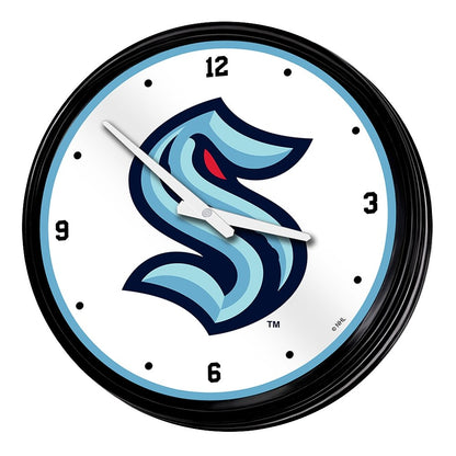 Seattle Kraken: Retro Lighted Wall Clock - The Fan-Brand